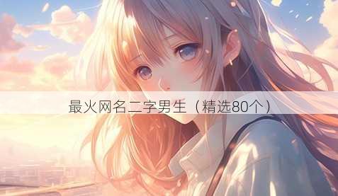 最火网名二字男生(精选80个)