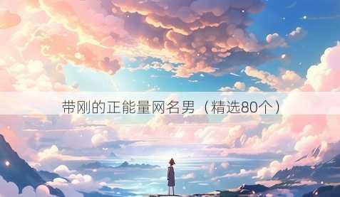 带刚的正能量网名男(精选80个)