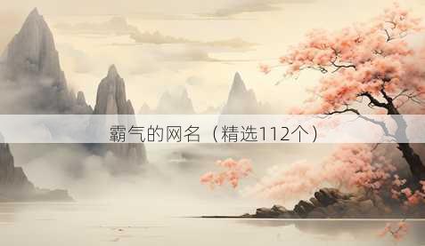 霸气的网名（精选112个）
